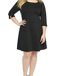 Limited Gray A-line SHORT Sleeved Ponte Dress